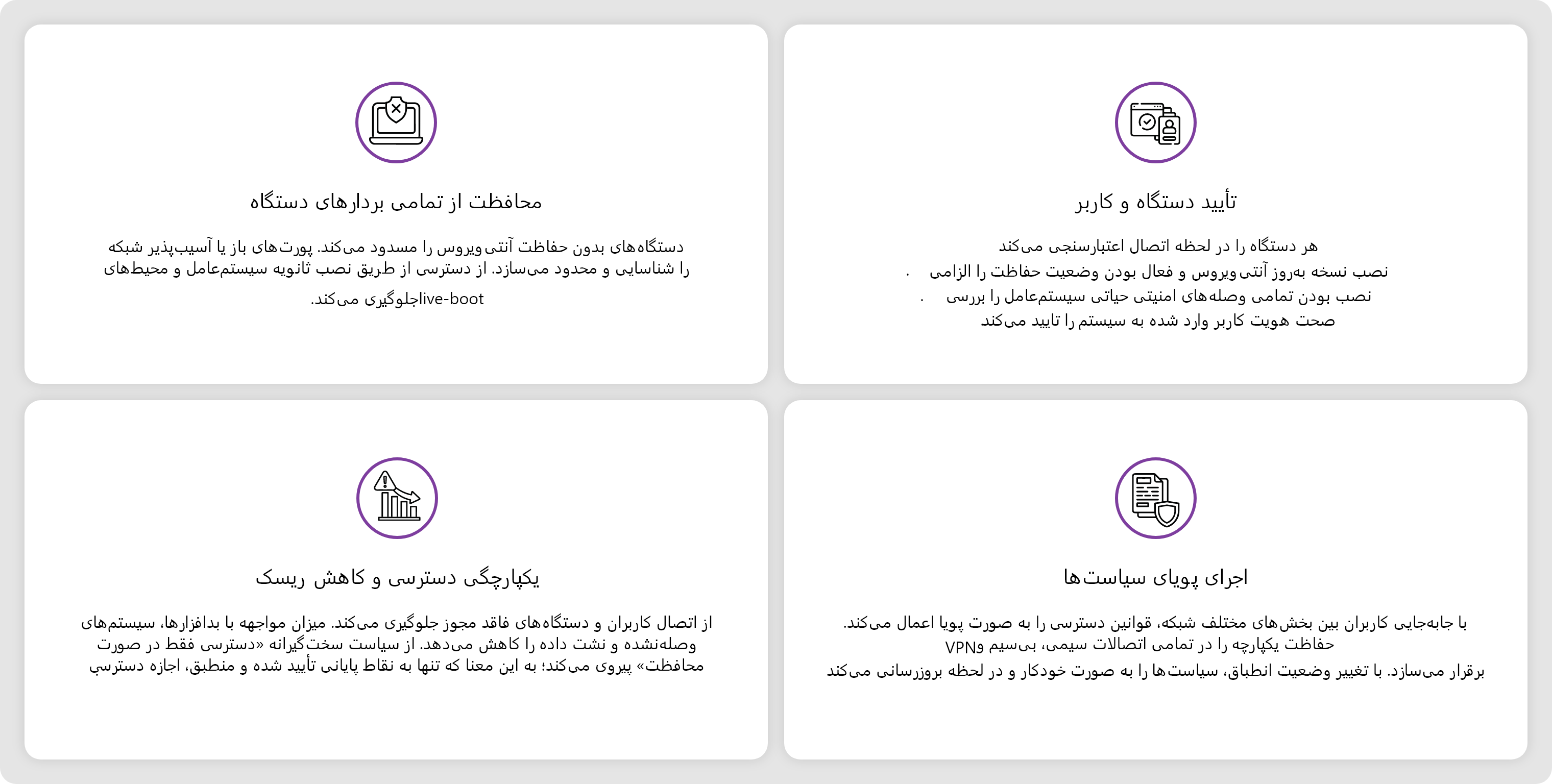 قابلیت‌های کلیدی پادویش NAC